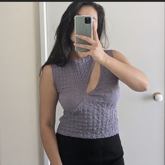 ZARA TEXTURED CUT-OUT TOP SIZE S - Picture 7 of 13